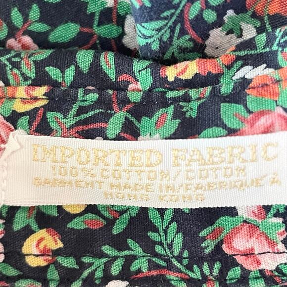 VTG John Henry 100% Cotton Green Dark Floral Button Up Shirt Sz 10 Fall Casual - Picture 9 of 9